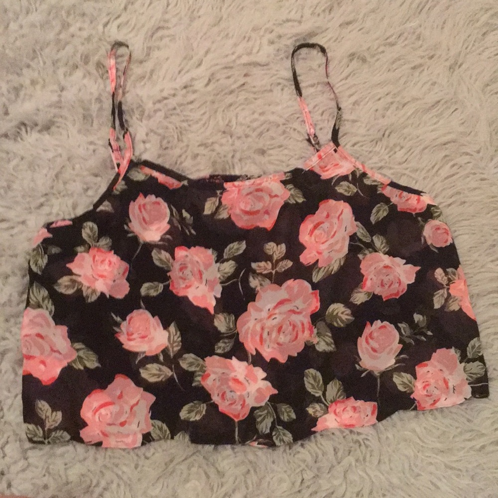 Pink Roses crop top
